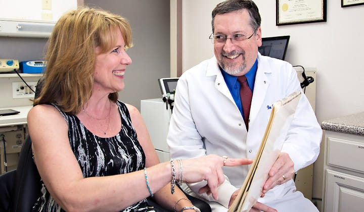 dr. young with a patient